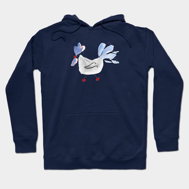 Chicken Yard 2 Alt -Full Size Image Hoodie by Paloma Navio